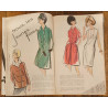 Modes et travaux N°64 avec 3 patrons + 2 suppléments 1964 vintage